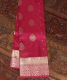 Reddish Pink Handwoven Kanjivaram Silk Saree T3733341