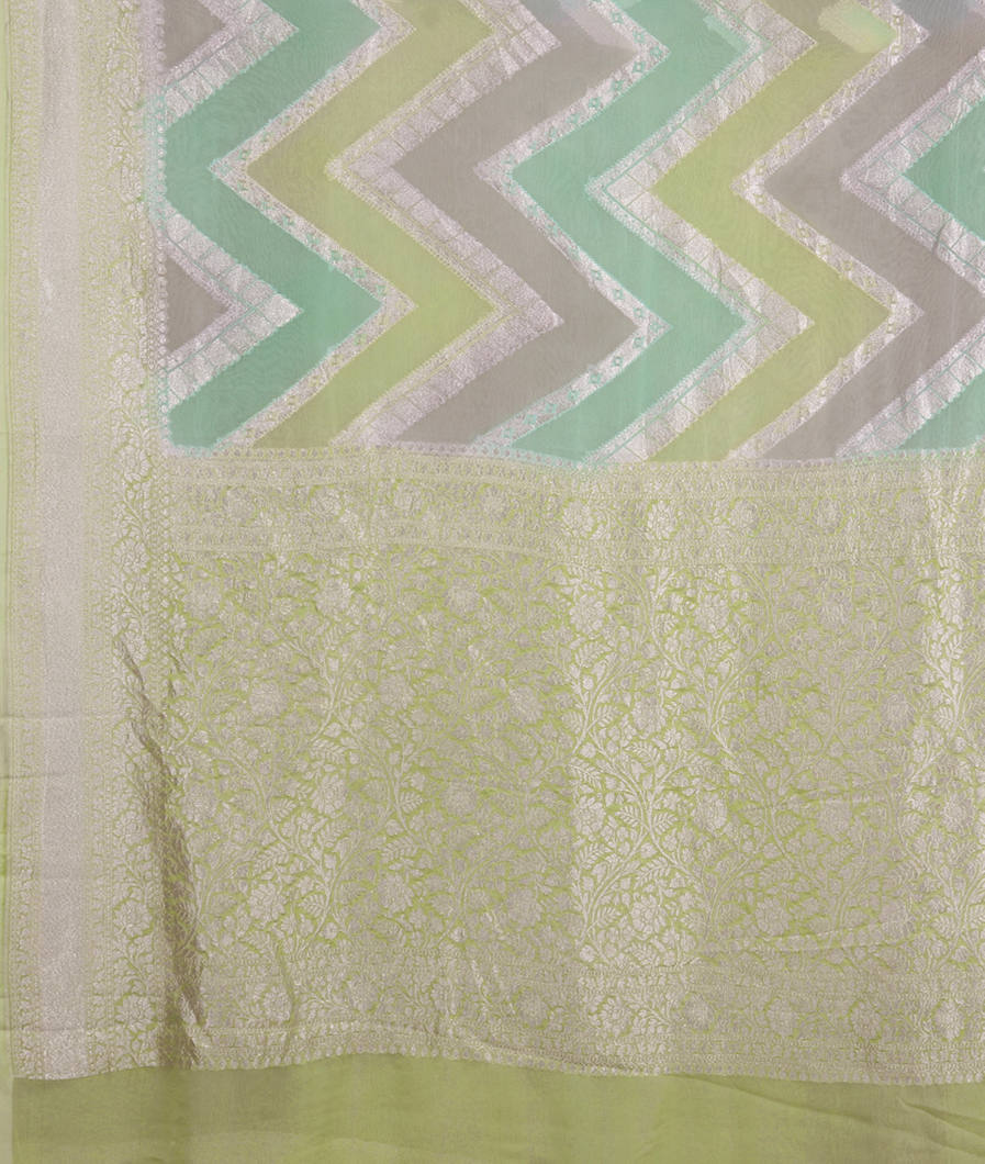 Multicolour Banaras Georgette Silk Saree T3769144