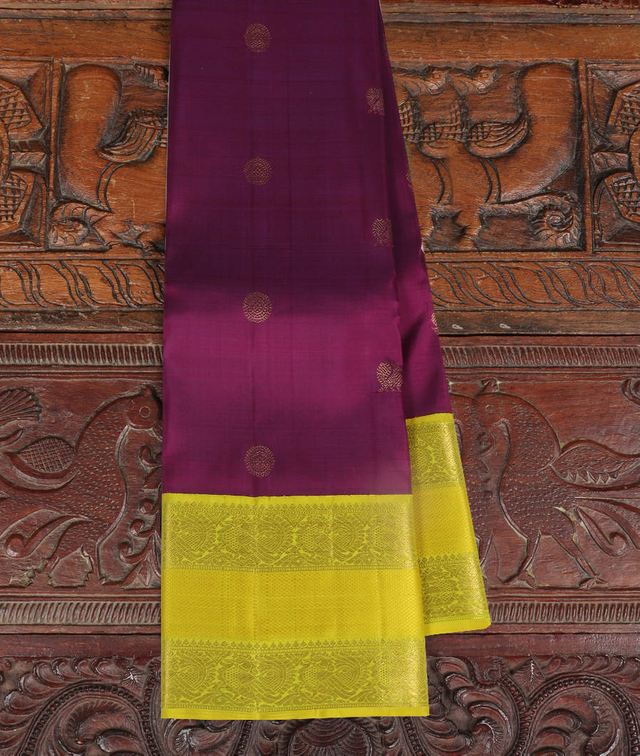 Purple Handwoven Kanjivaram Silk Saree T392245-image