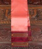Peach Handwoven Kanjivaram Silk Saree T4242181