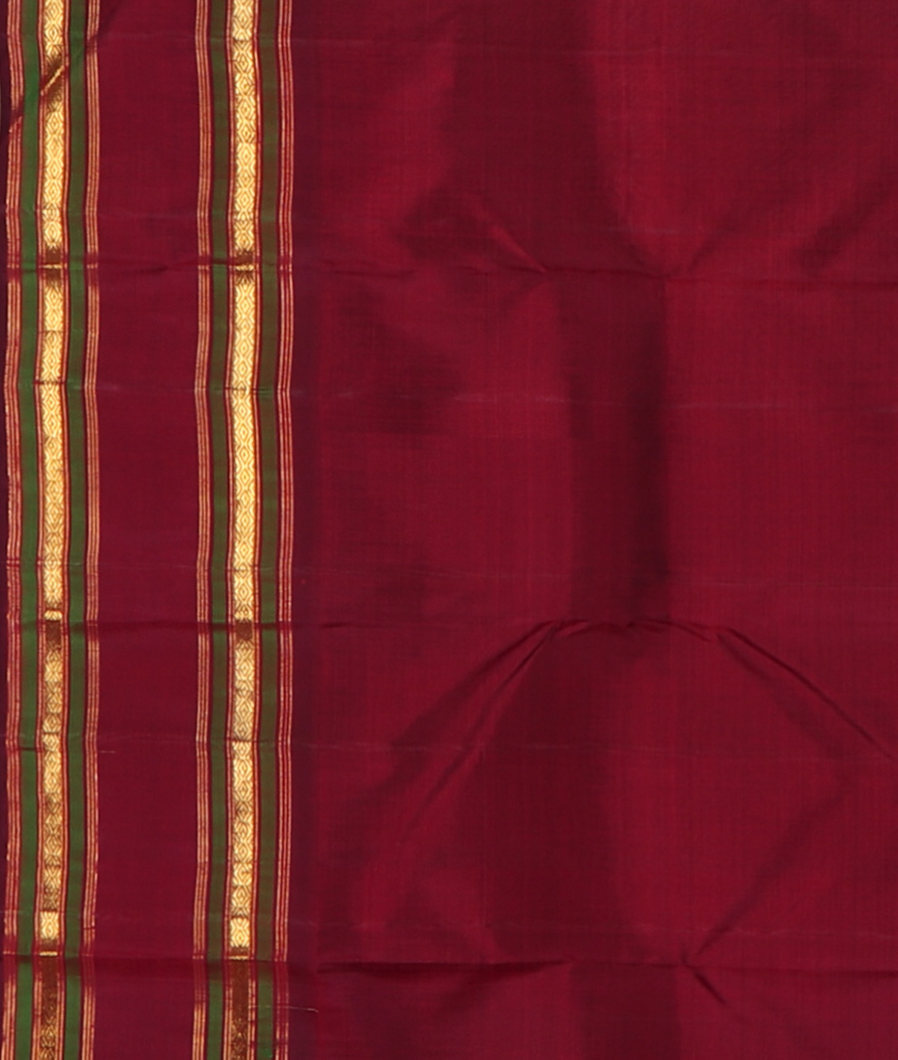 Peach Handwoven Kanjivaram Silk Saree T4242183