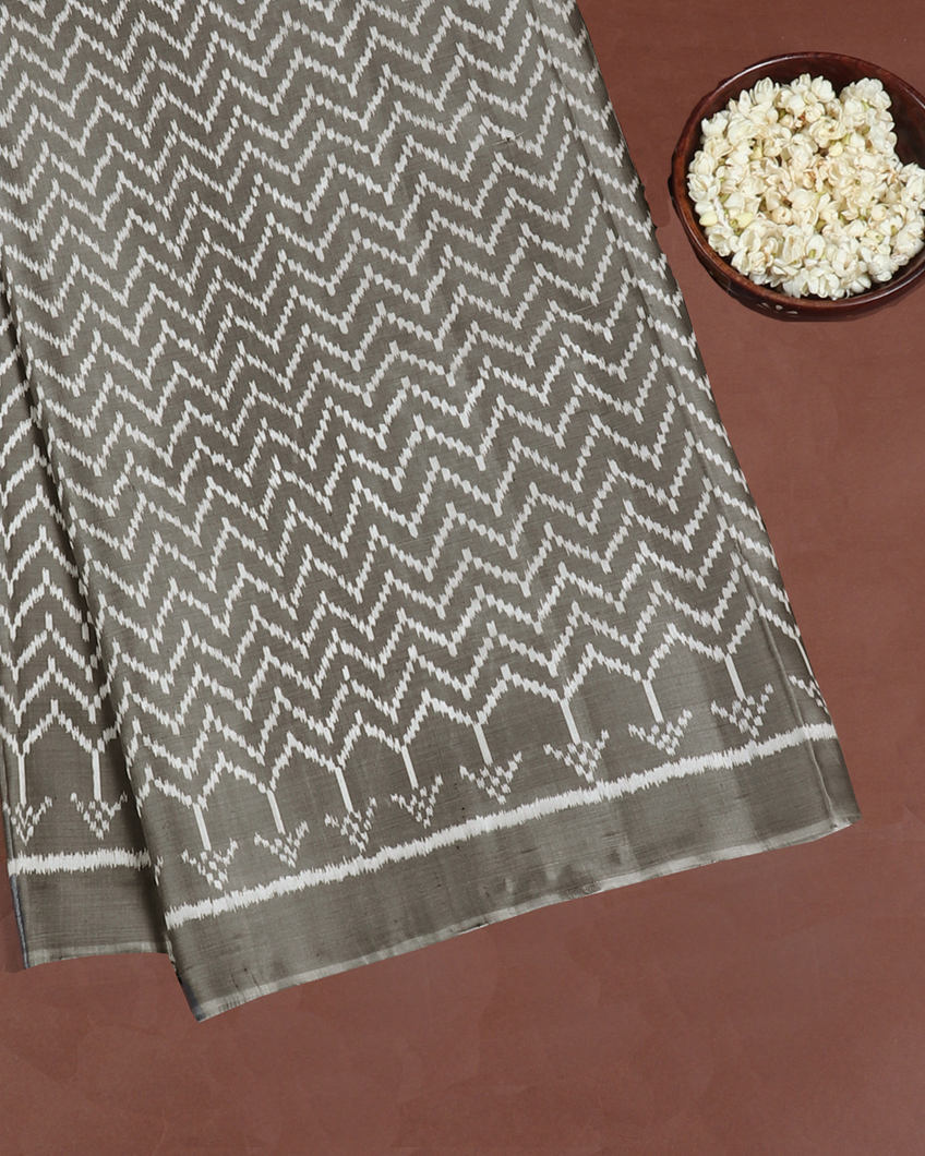 Grey Patola Silk Saree T423744-image