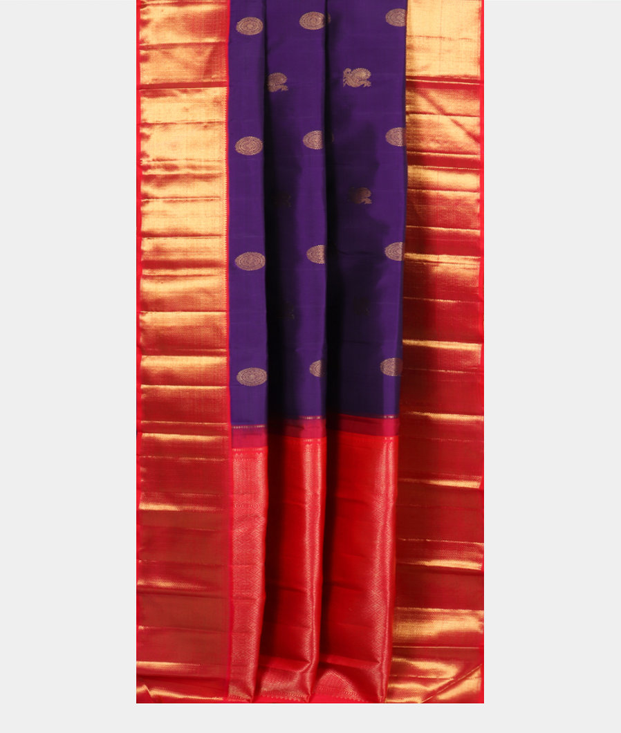 Purple Handwoven Kanjivaram Silk Saree T4219132