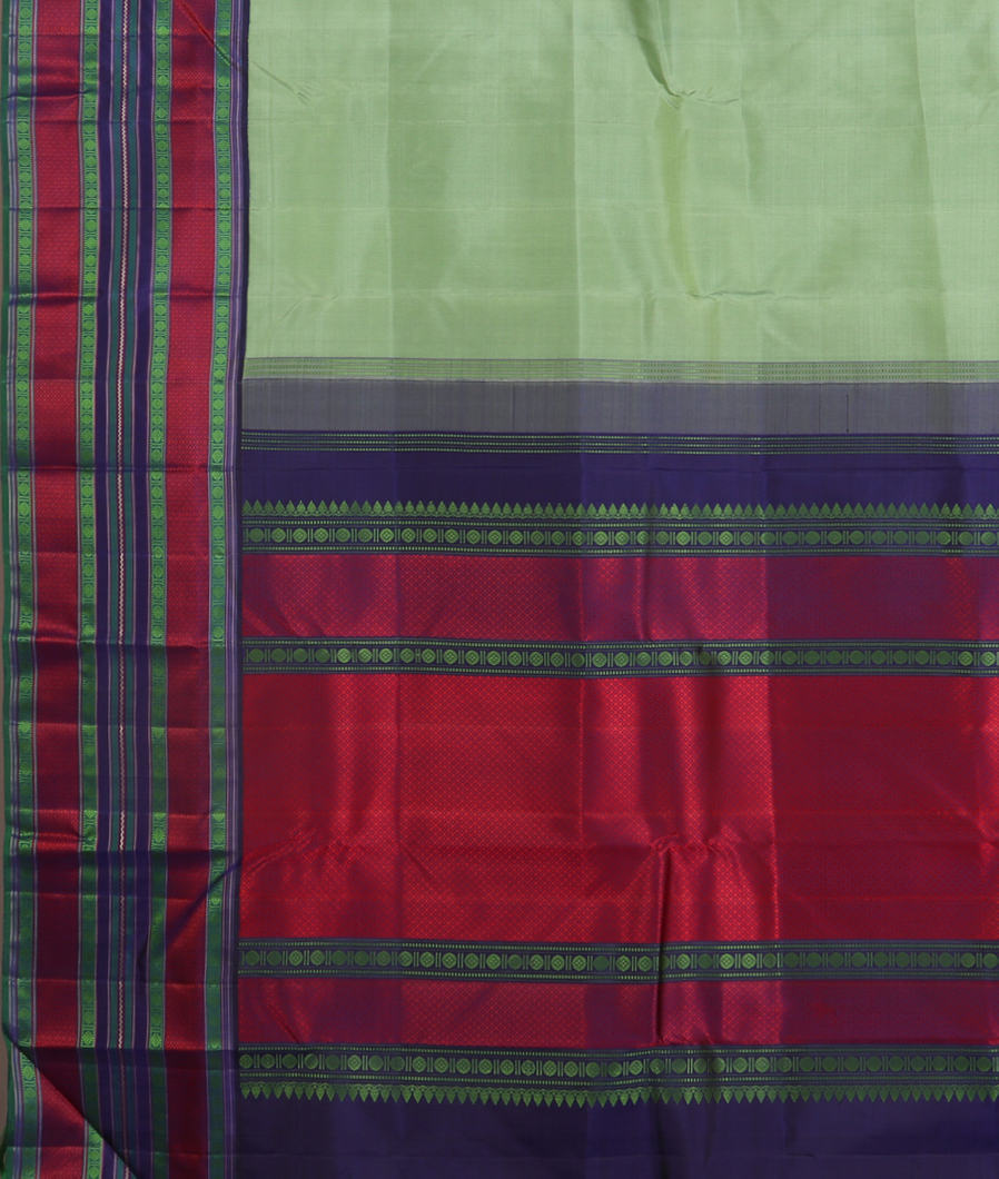 Green Handwoven Kanjivaram Silk Saree T4228004