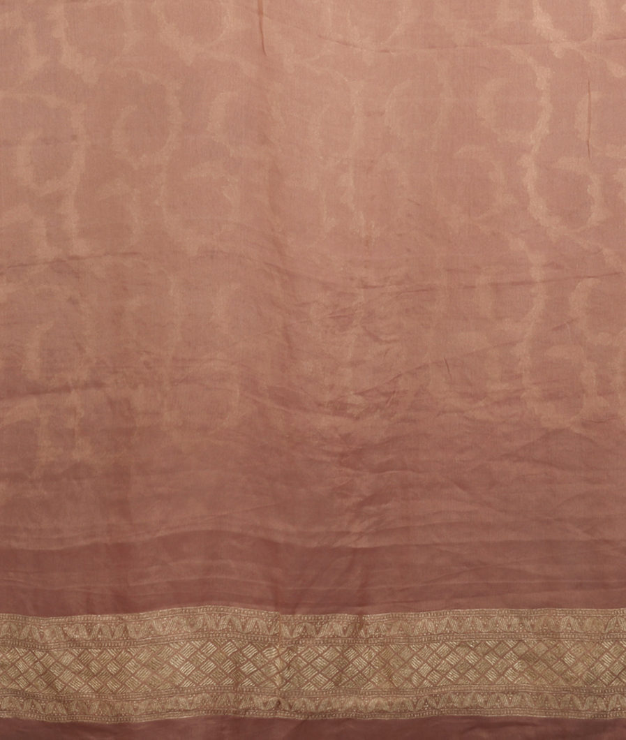 Light Pink Banaras Georgtte Silk Saree T4031383