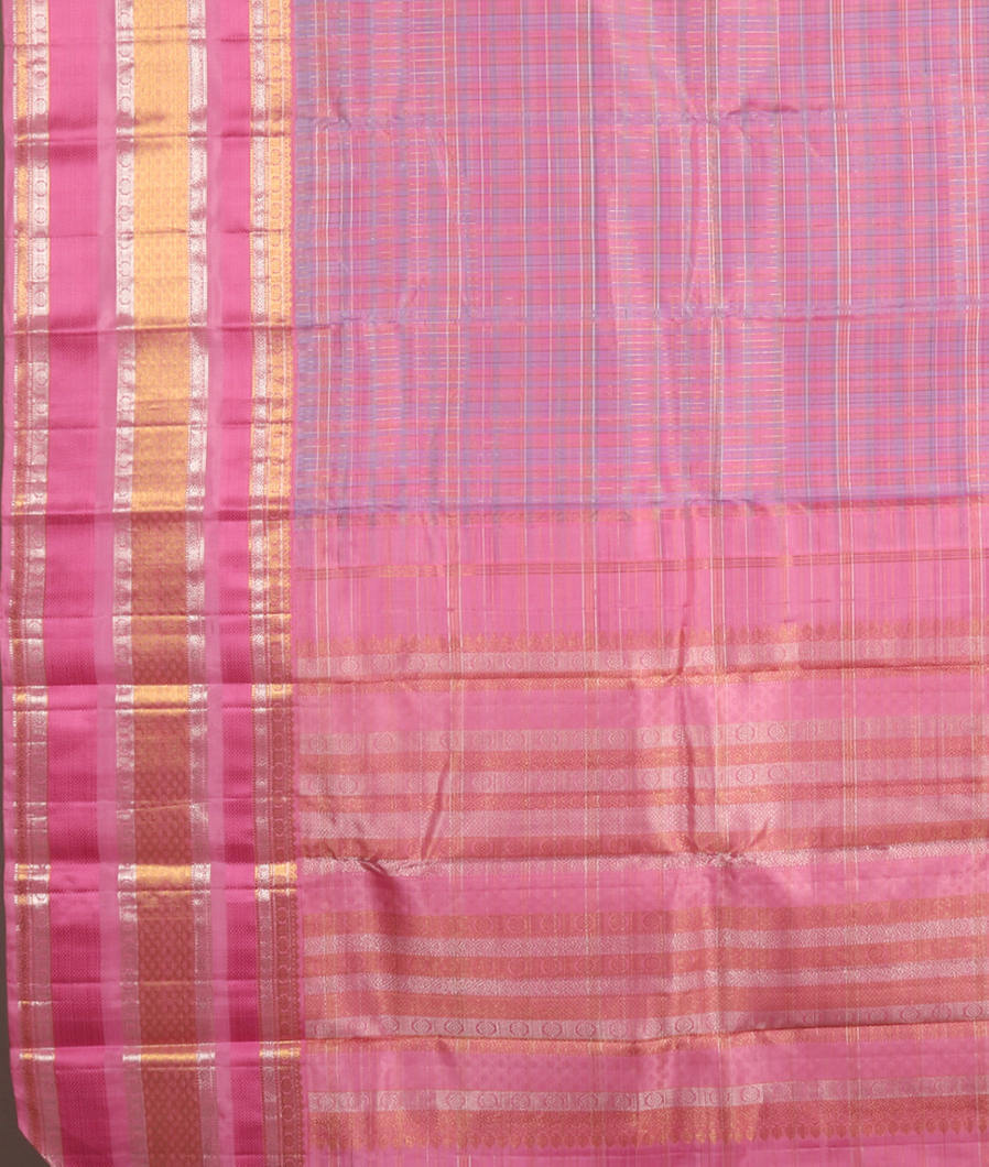 Multicolour Handwoven Kanjivaram Silk Saree T4160674