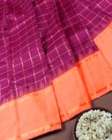 Purple Handwoven Kanjivaram Silk Saree T4227982