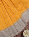 Yellow Handwoven Kanjivaram Silk Saree T4227952