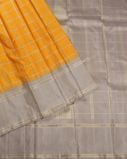 Yellow Handwoven Kanjivaram Silk Saree T4227954