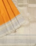 Yellow and Beige Handwoven Kanjivaram Silk Saree T4186674