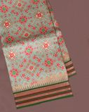 Green Vidarbha Tussar Saree T4243485