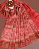 Red Vidarbha Tussar Saree T4243442