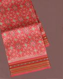 Red Vidarbha Tussar Saree T4243445