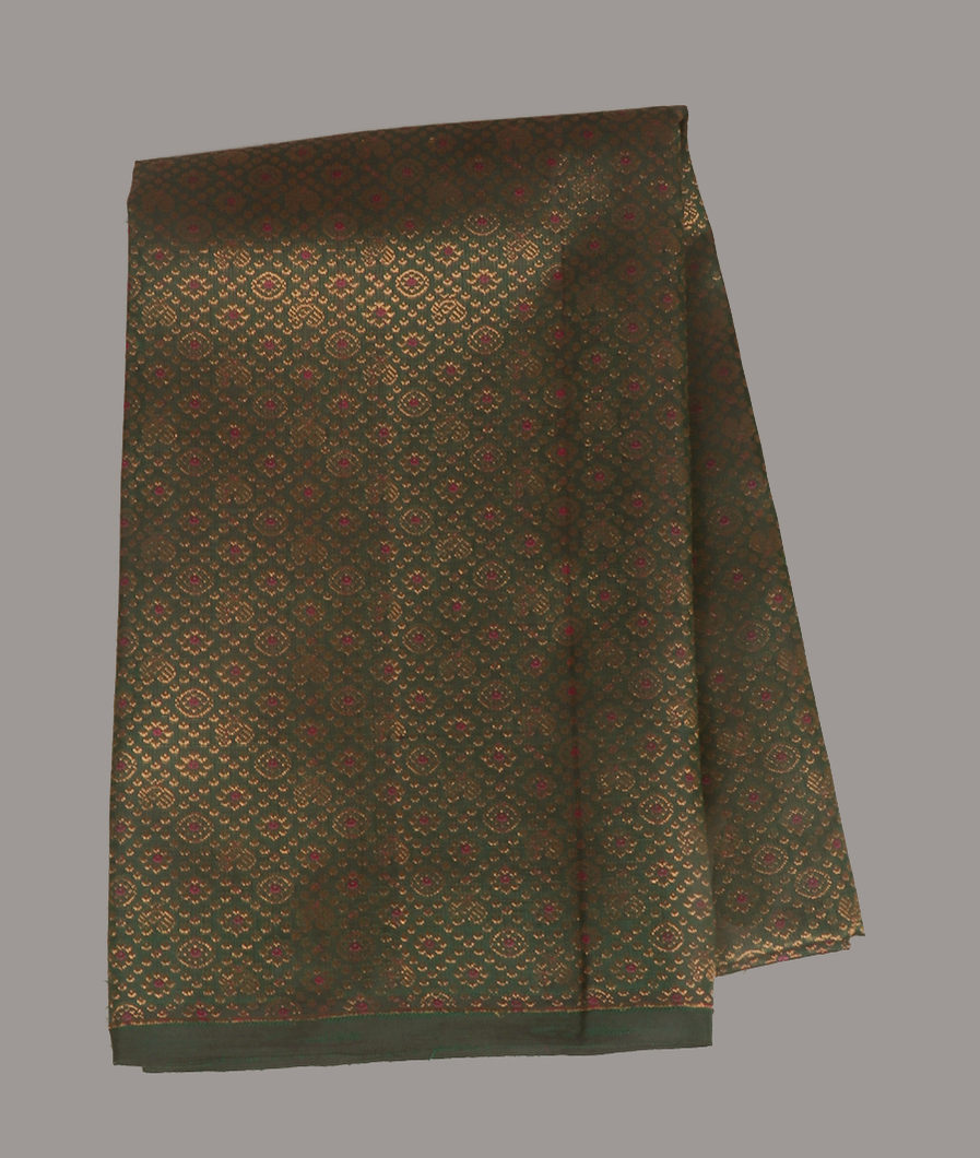 Green Handwoven Kanjivaram Silk Blouse T419402-image