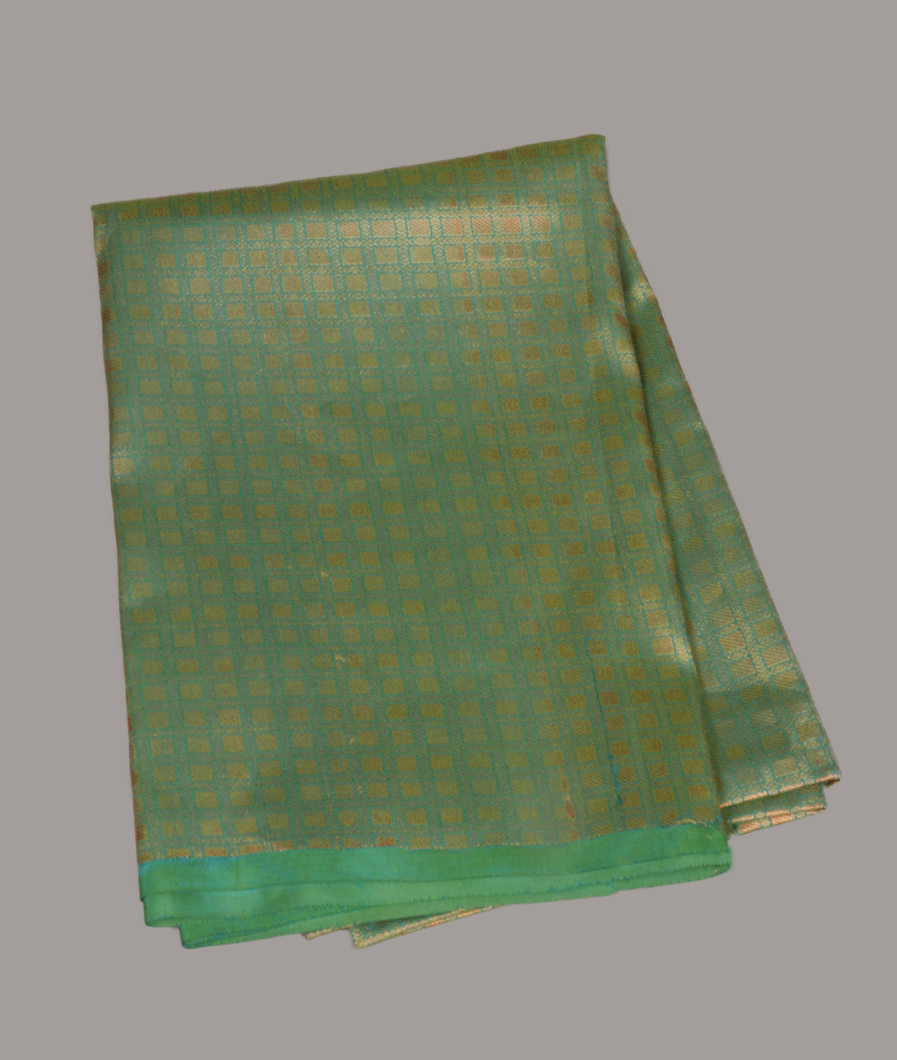 Green Handwoven Kanjivaram Silk Blouse T6348-image