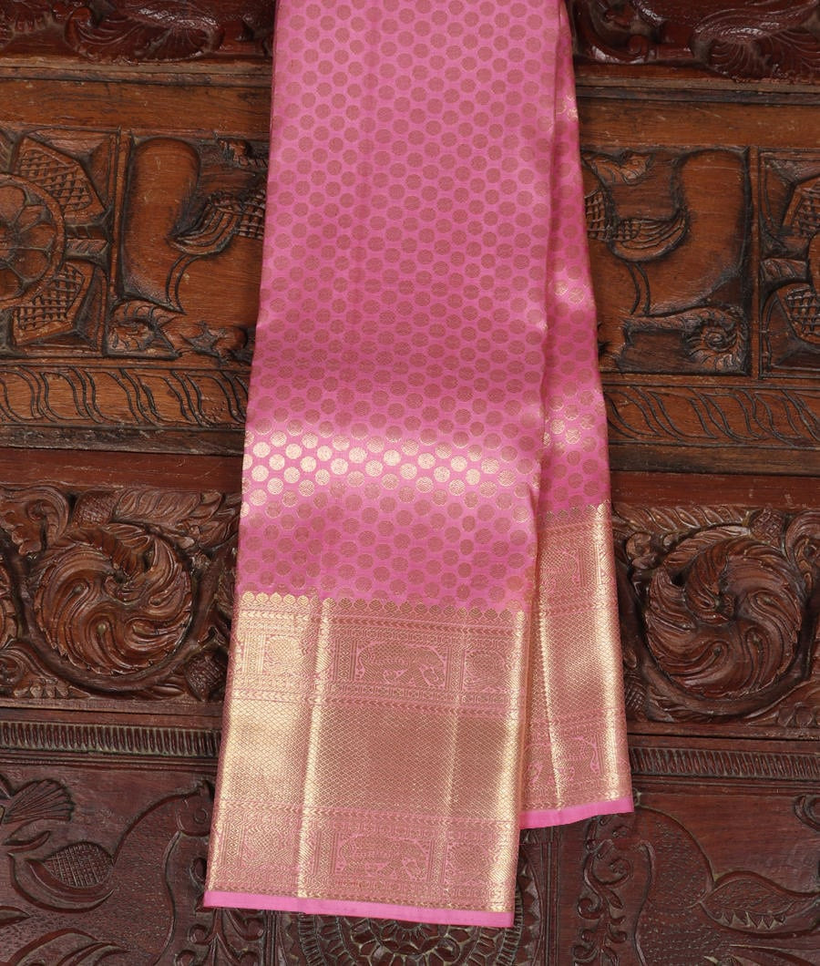 Pink Handwoven Kanjivaram Silk Saree T305297-image