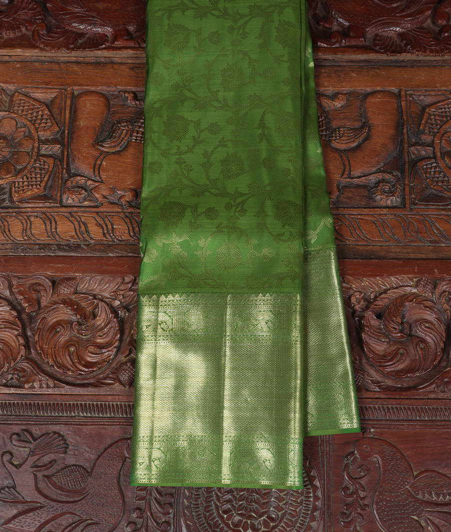 Green Handwoven Kanjivaram Silk Saree T247777-image