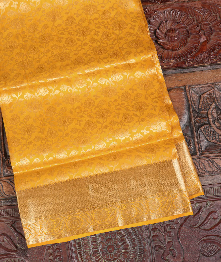 Yellow Soft Silk Saree T424547-image