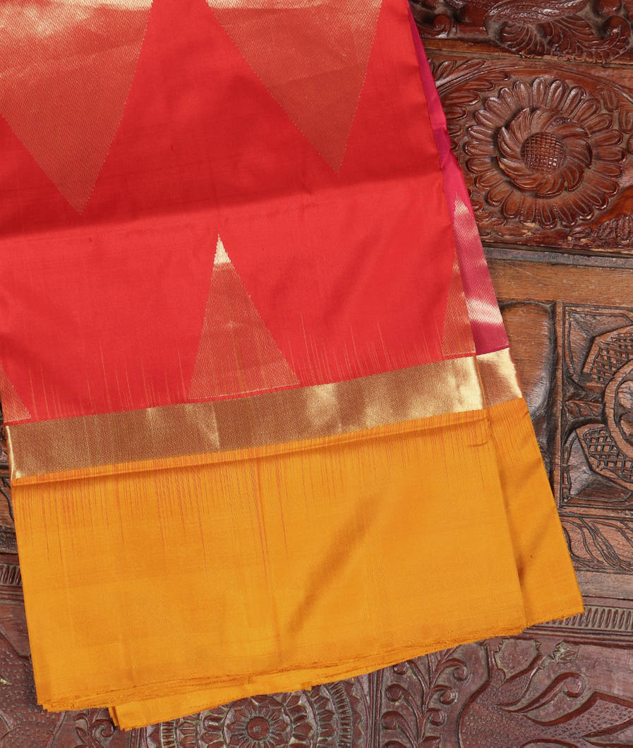 Red And Magenta Soft Silk Saree T242976-image