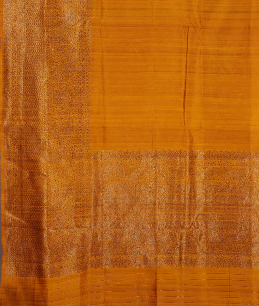 Yellow Banaras Tussar Saree T4252704