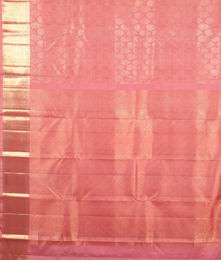 Pink Handwoven Kanjivaram Silk Saree T3323384