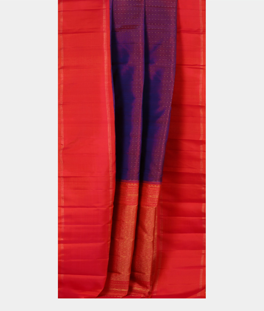 Purple Handwoven Kanjivaram Silk Saree T4258262