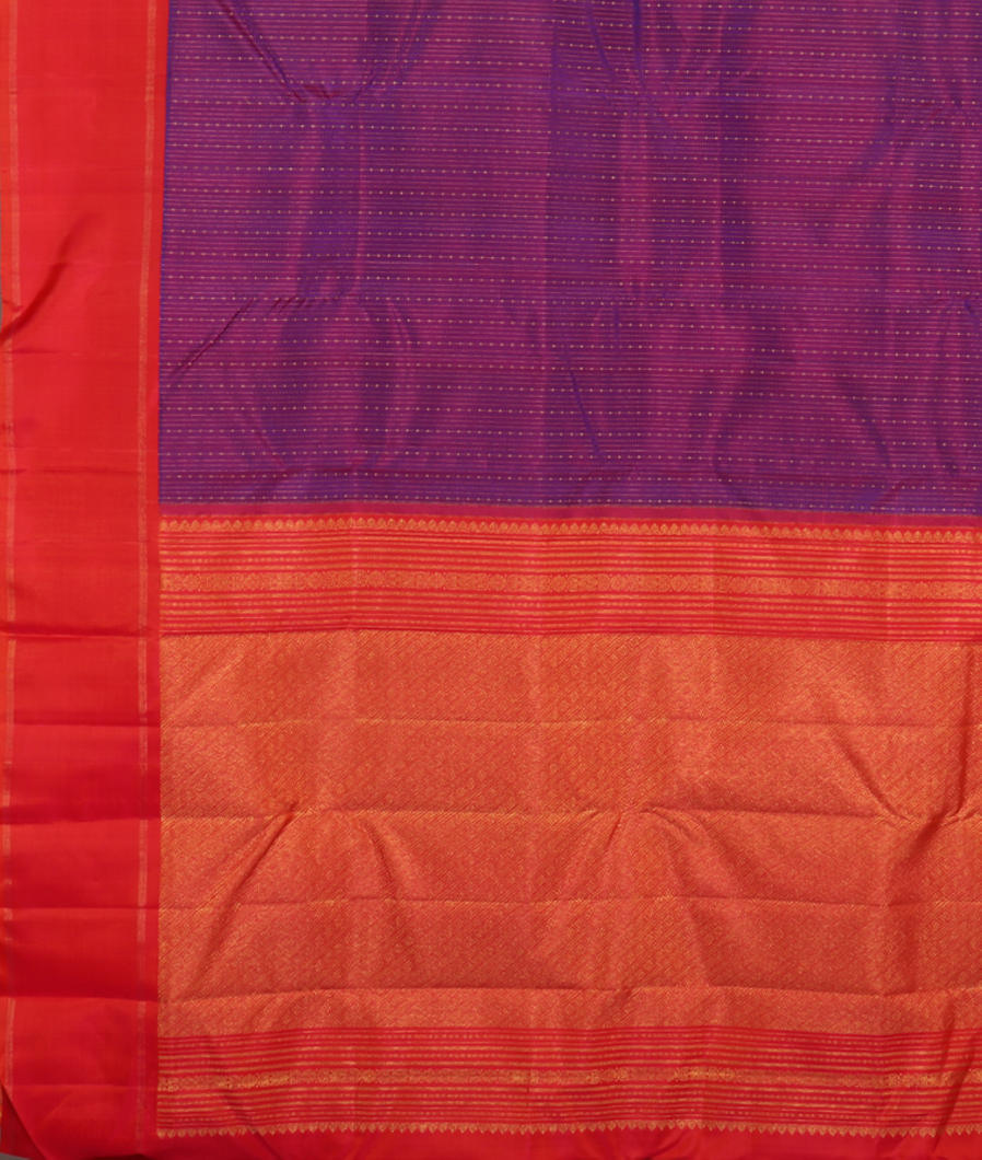 Purple Handwoven Kanjivaram Silk Saree T4258264