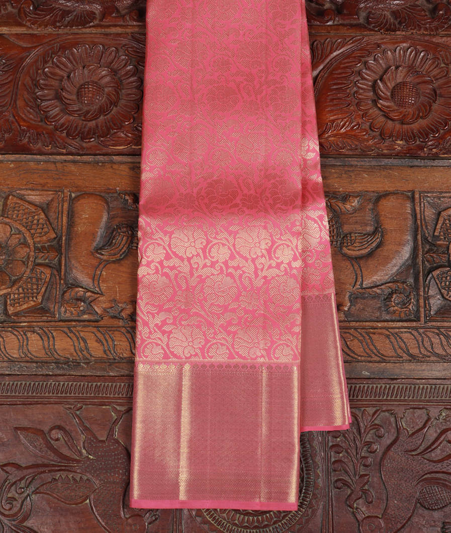 Pink Handwoven Kanjivaram Silk Saree T413587-image