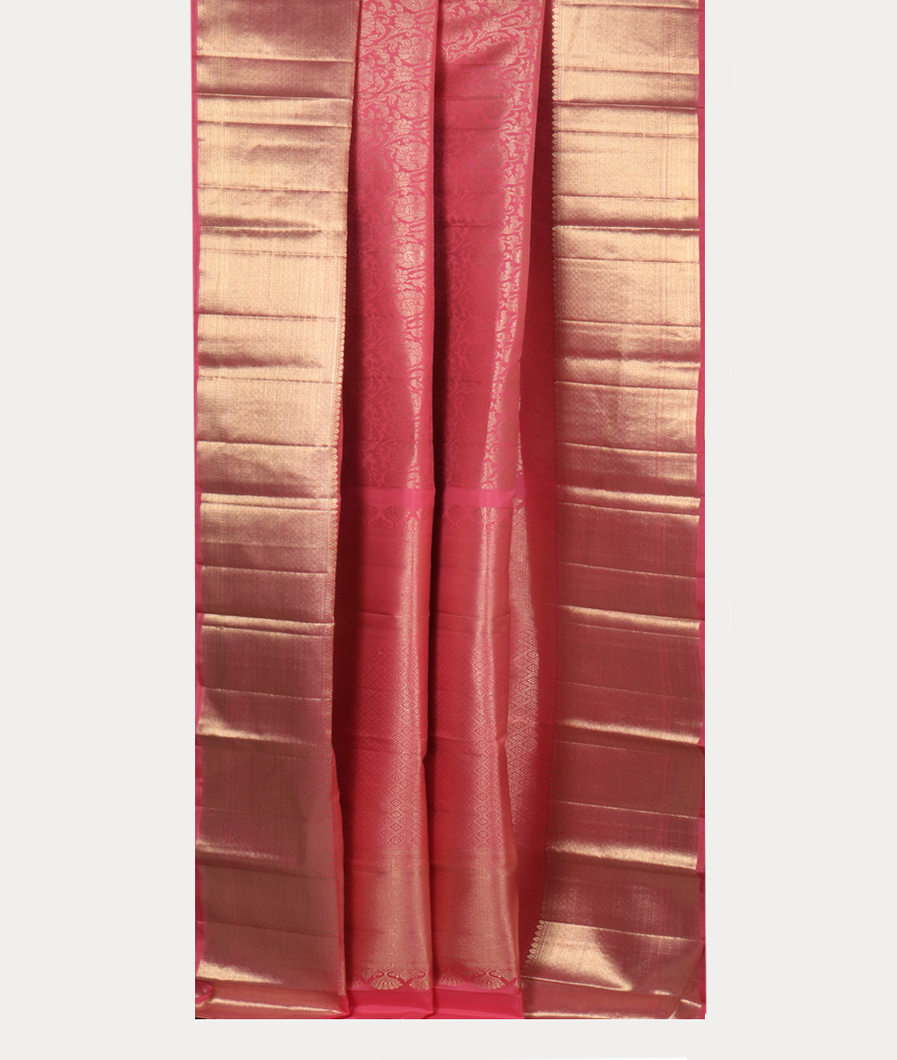 Pink Handwoven Kanjivaram Silk Saree T4135872