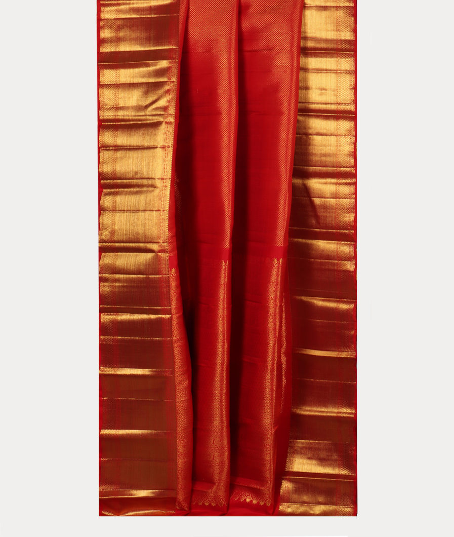Red Handwoven Kanjivaram Silk Saree T4208292
