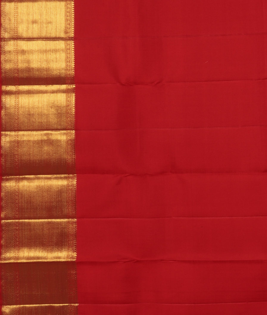 Red Handwoven Kanjivaram Silk Saree T4208293