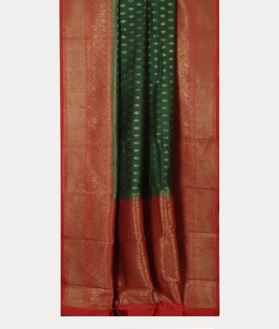 Green Banaras Tussar Saree T4246262