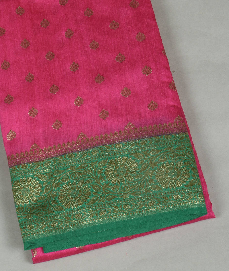 Pink Banaras Tussar Saree T424621-image
