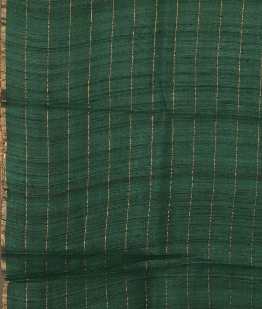 Green Tussar Printed Saree T3957093