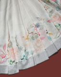 White Linen Printed Saree T4270614