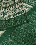 Green Ikat Silk Saree T4256772
