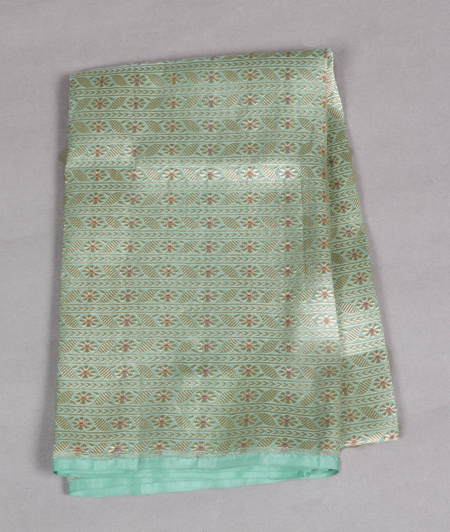 Blue Handwoven Kanjivaram Silk Blouse T428090-image
