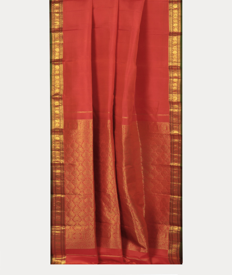 Orangish Pink Soft Silk Saree T3933192