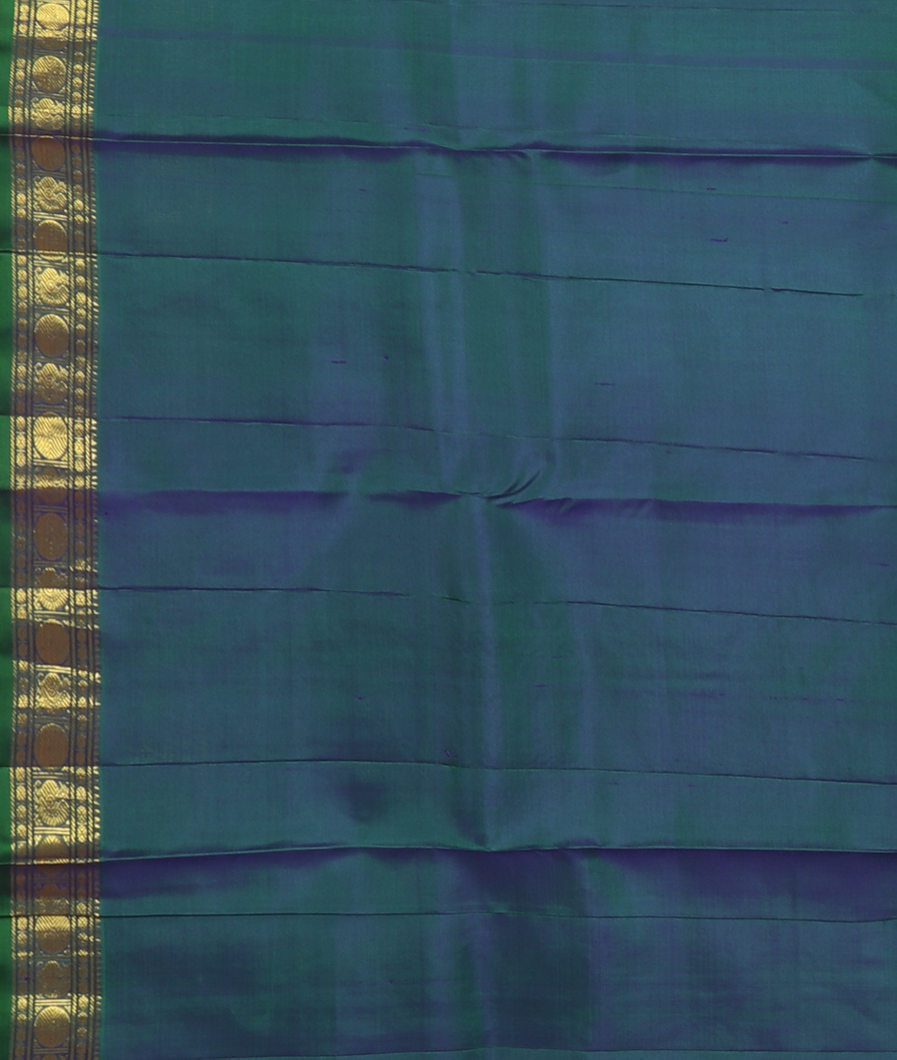 Peacock Blue Soft Silk Saree T3933173