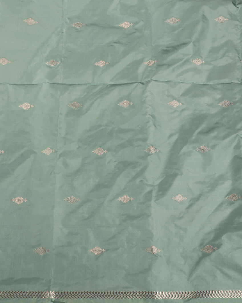 Sea Green Banaras Silk Saree T4273443