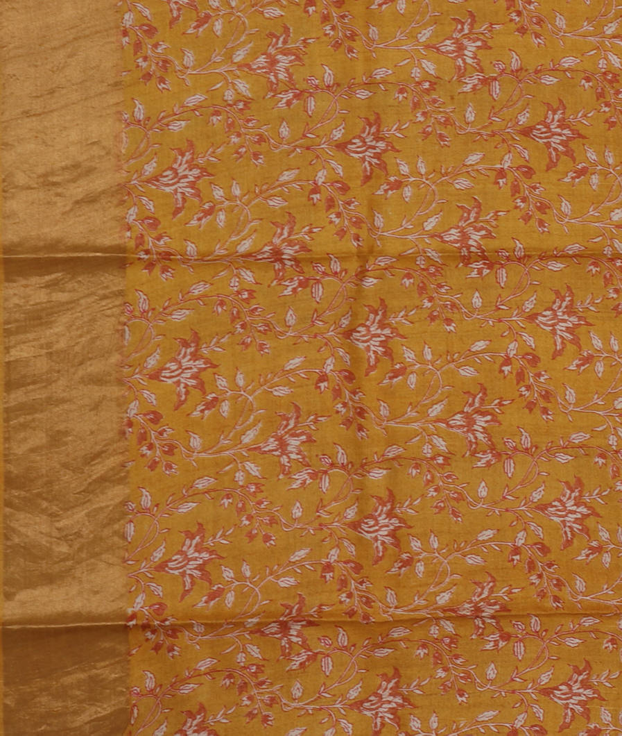 Black Tussar Printed Saree T3951253