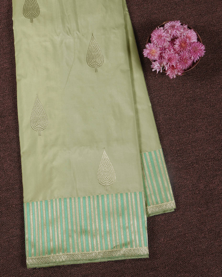 Sea Green Banaras Silk Saree T427344-image