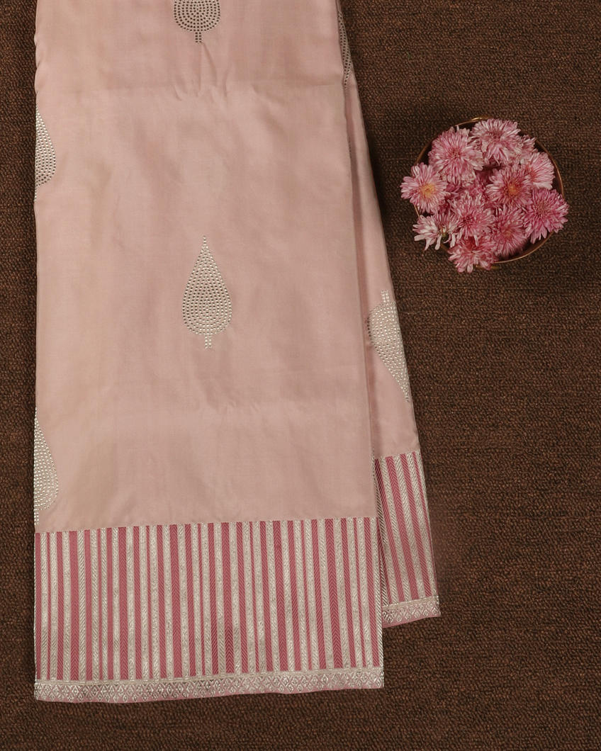 Pink Banaras Silk Saree T427406-image