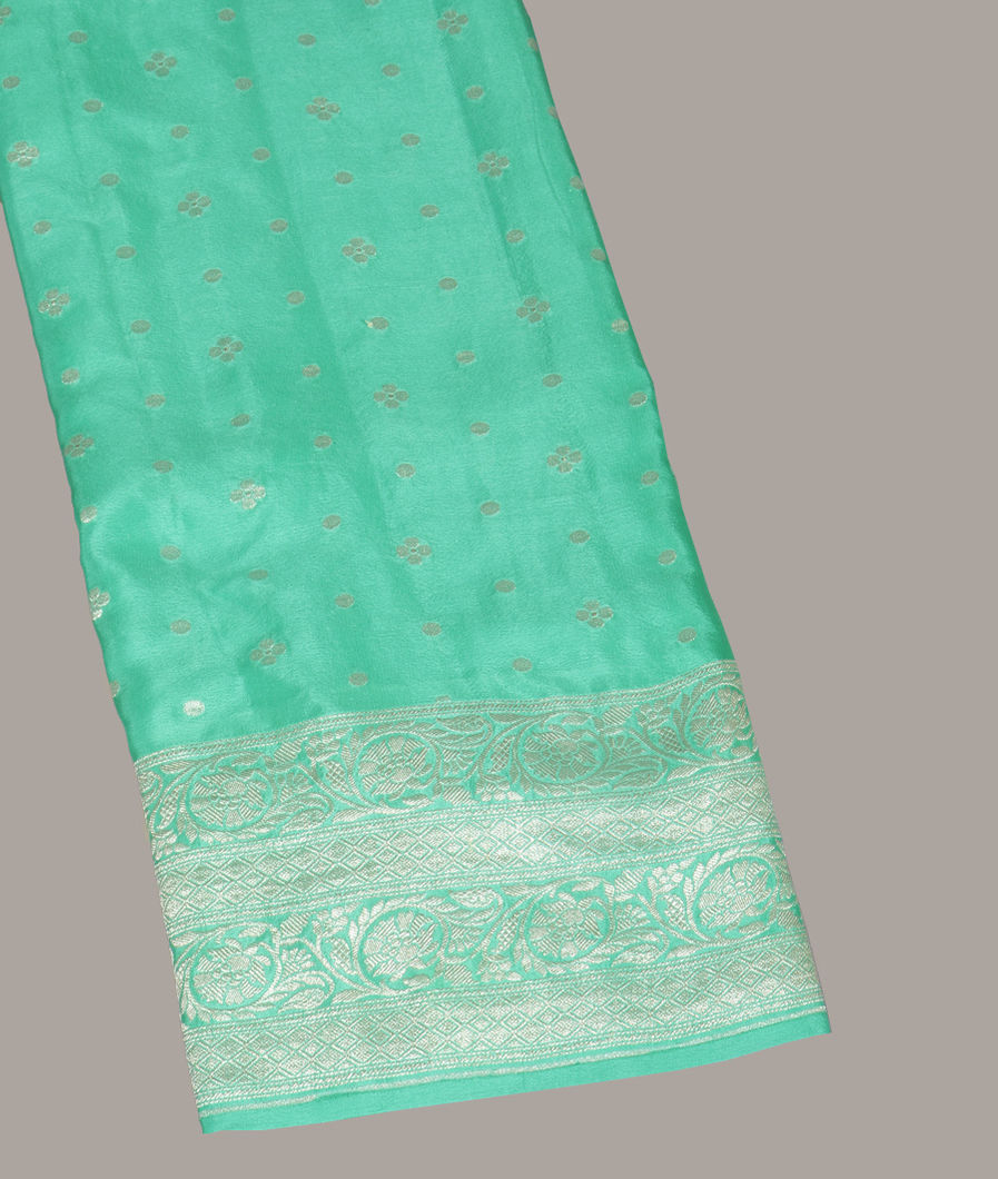 Green Crepe Silk Saree T424311-image