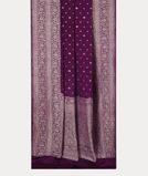 Purple Crepe Silk Saree T4243172