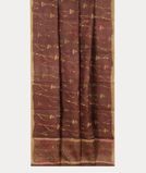 Brown Tussar Embroidery Saree T3990632