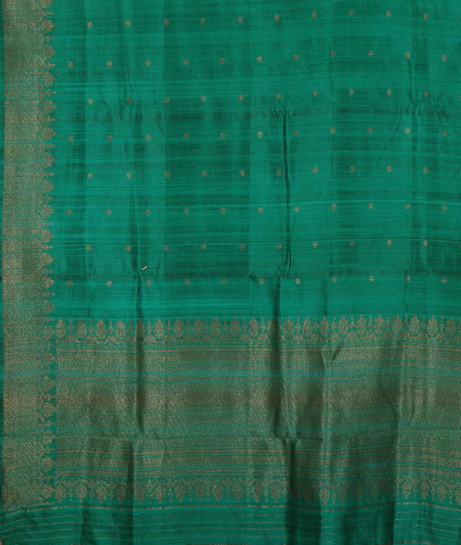 Green Banaras Tussar Saree T4252764