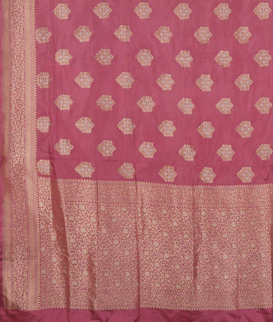 Pink Banaras Silk Saree T4261954
