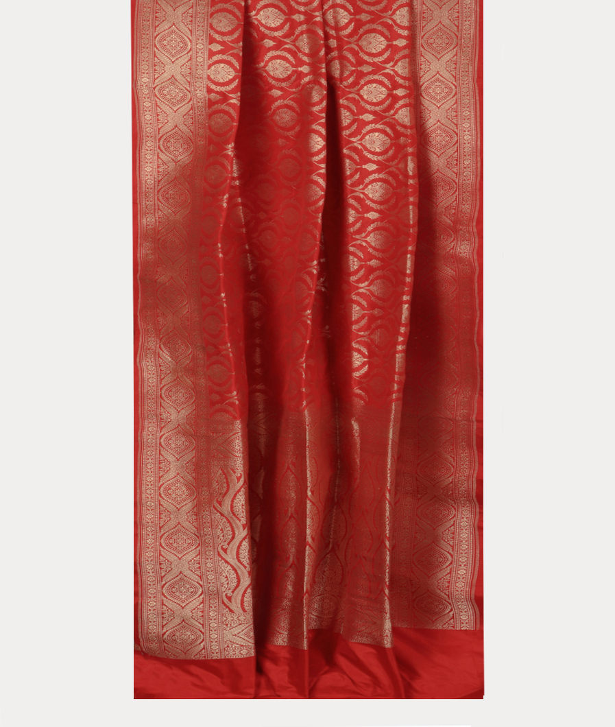 Red Banaras Silk Saree T4252102