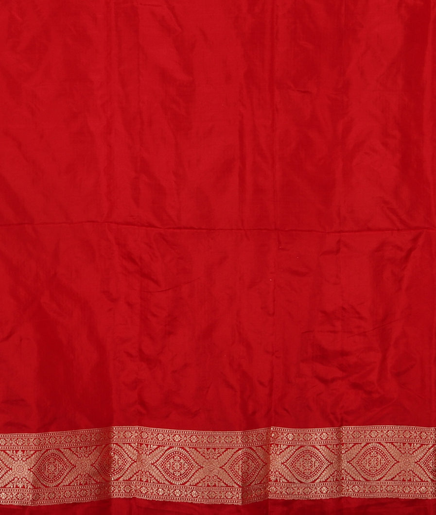 Red Banaras Silk Saree T4252103